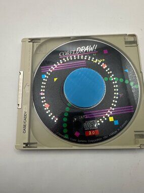CorelDRAW! 3.0 Compact Disc With Case Caddy 1991 Made In Canada